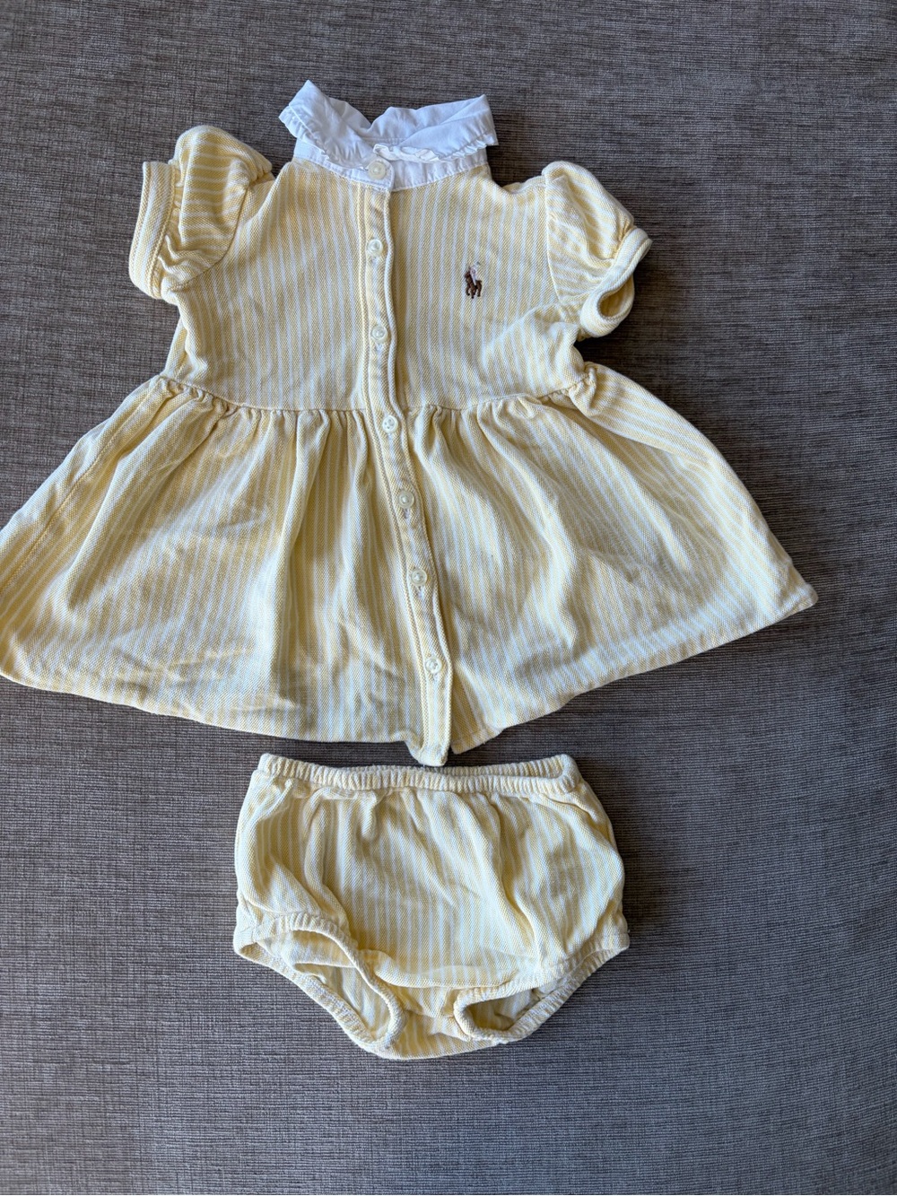 Ralph Lauren Yellow and White Striped dress